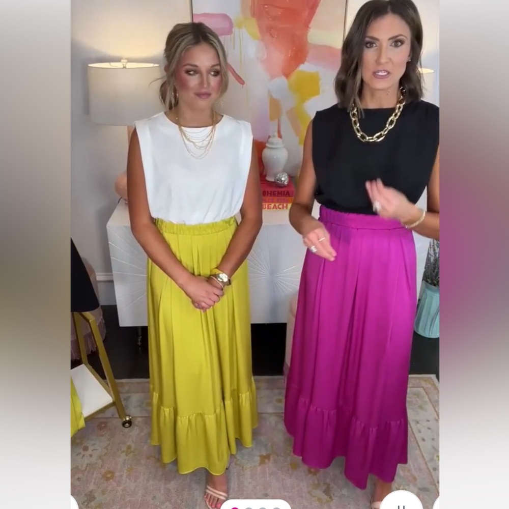 NWOT Impressions Bold Maxi Skirts in Pink.